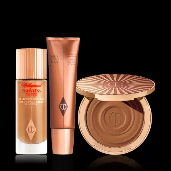 Charlotte Tilbury Hollywood Flawless Filter>Bronze & Glow From Head To Toe Kit